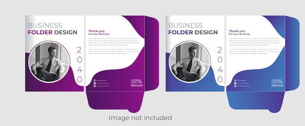 folder design template with multiple color variations