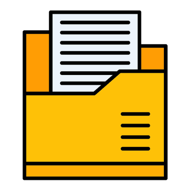 Folder Files Flat Illustration