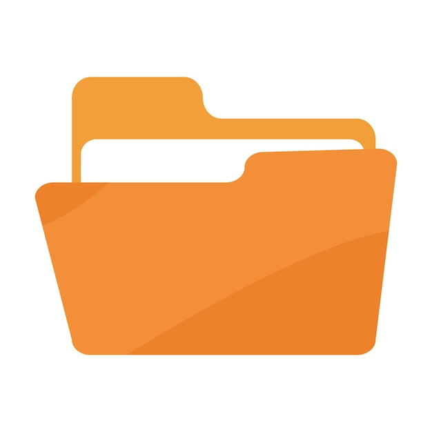 Folder icon File icon Folder data Open and close concept computer storage media server data backup colorful File symbol Blank folder vector