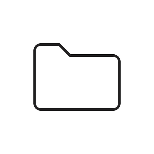 Folder icon outline set sign