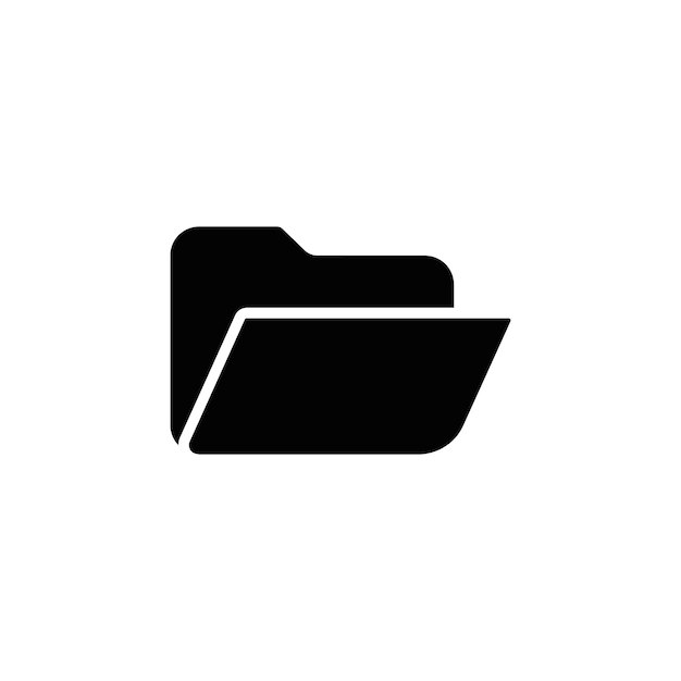 Folder icon Vector flat thin line illustration