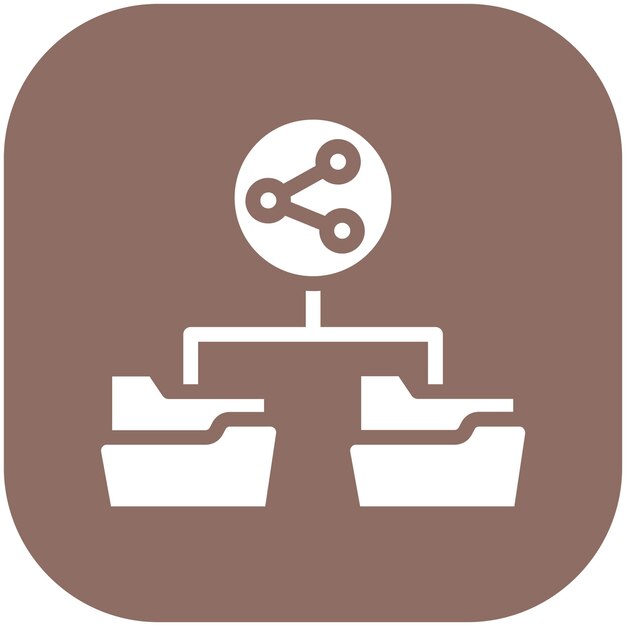 Folder Sharing Icon vector icon illustration of Networking and Data Sharing iconset