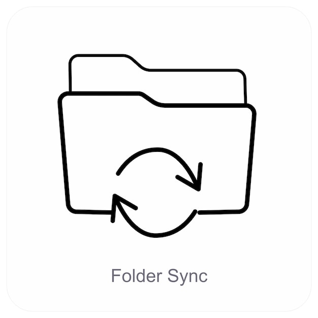 Folder Sync and Folder icon concept
