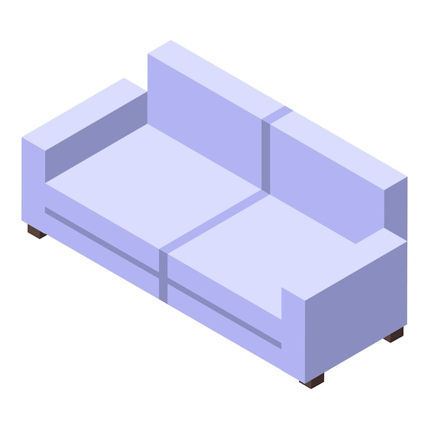 folding soft sofa icon isometric of folding soft sofa vector icon for web design isolated on white background