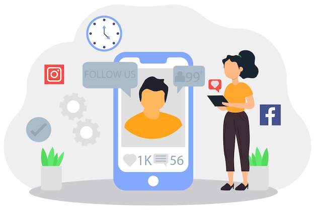 Follow Vector Illustration