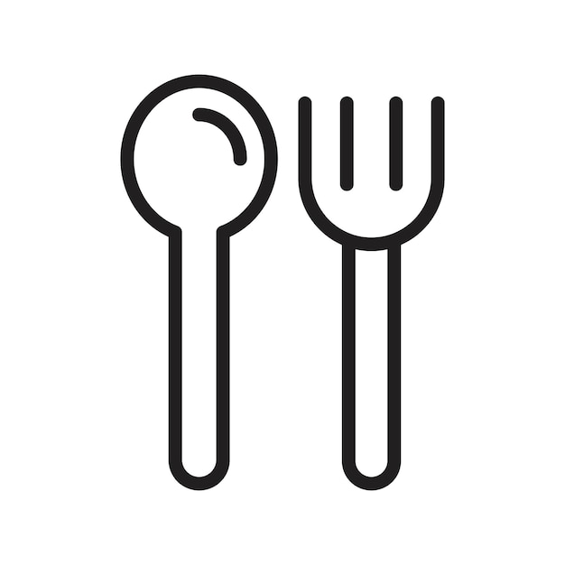 Food icon outline set sign