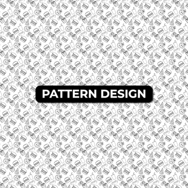 food pattern on design background pattern with abstract flowers
