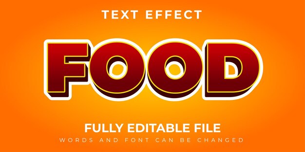 Food Text Effect Red Gradation Design