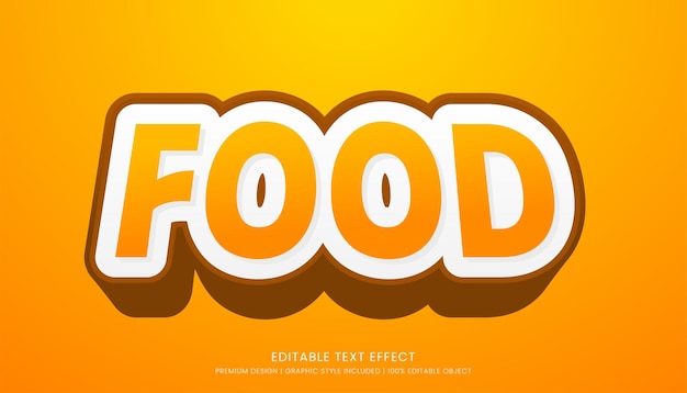 food text effect template editable design for business logo and brand