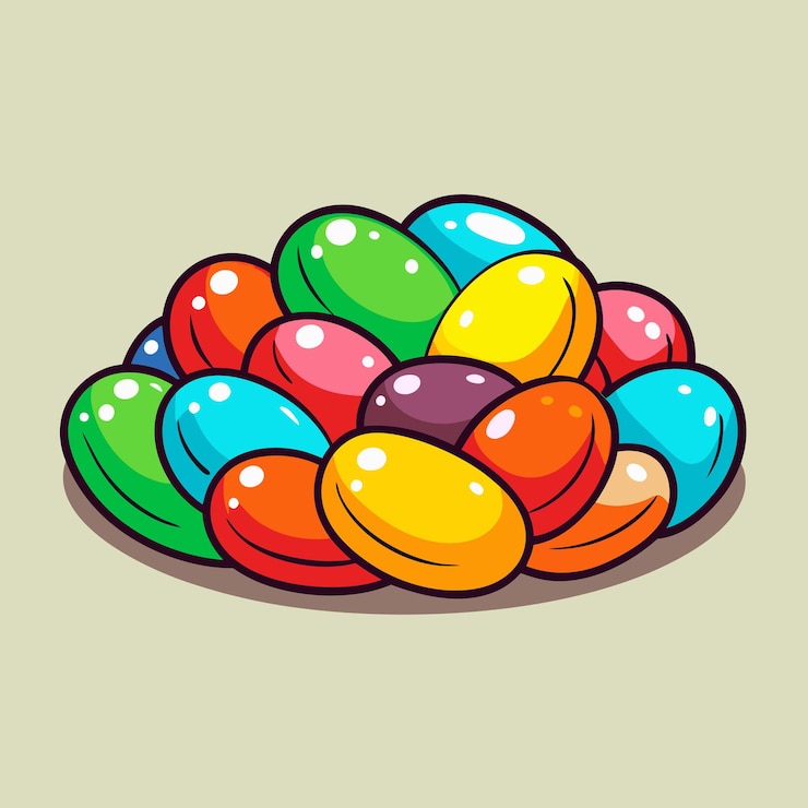 Vektör food vector illustration of jelly beans delight