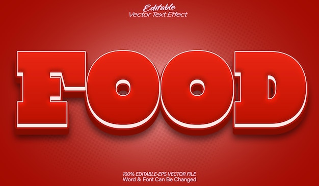 food vector text effect editable alphabet eat burger choco hot