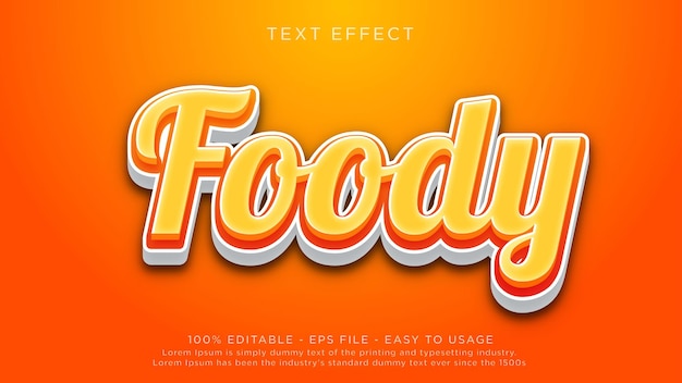 Foody 3d redigerbar teksteffekt