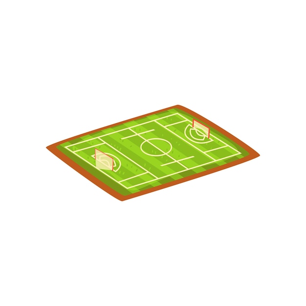 Football or soccer stadium green sports ground vector Illustration isolated on a white background