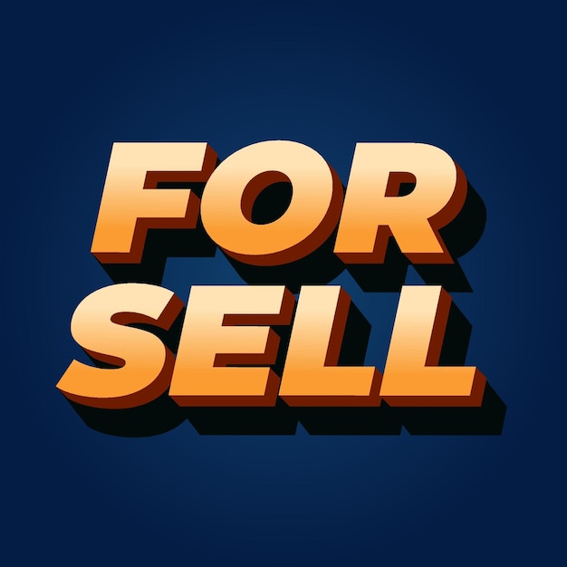 For sell Text effect in 3D style with good colors for promotional ads