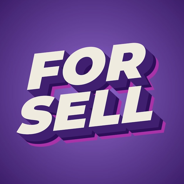 For sell Text effect in 3D style with good colors for promotional ads