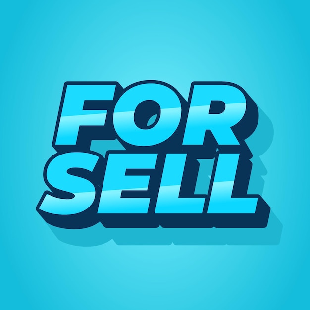 For sell Text effect in 3D style with good colors for promotional ads