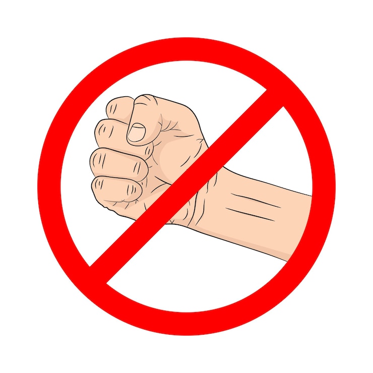 Vektör forbidden fighting sign on white background
