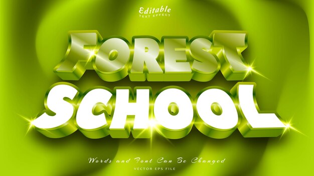 Forest school text effect