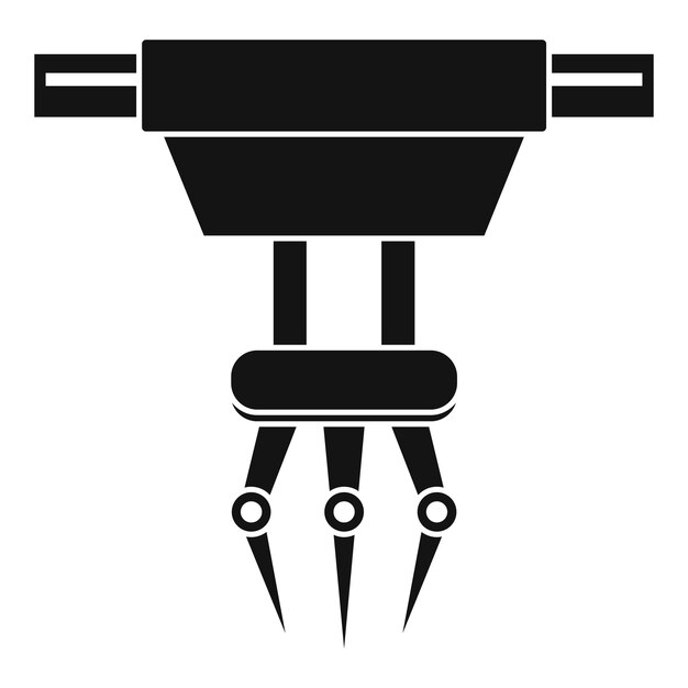 fork hand crane icon simple illustration of fork hand crane vector icon for web design isolated on white background