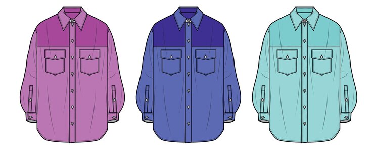Vektör formal shirt for woman new style flat sketch technical drawing vector illustration template