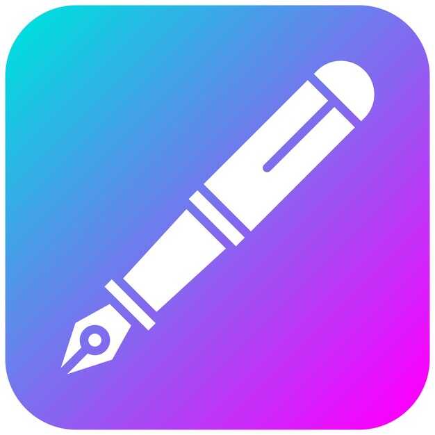 Fountain Pen vector icon Can be used for Tools iconset