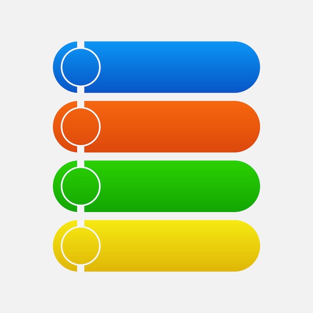 four color flat button design ui ux web and apps