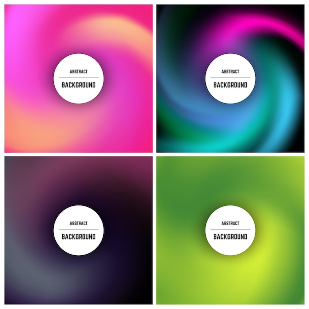 Four colorful background with swirl effect