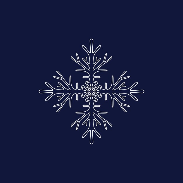 fourpointed snowflake with a white pattern on blue background