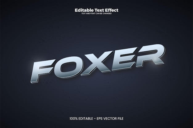 Foxer style editable text effect in modern trend style