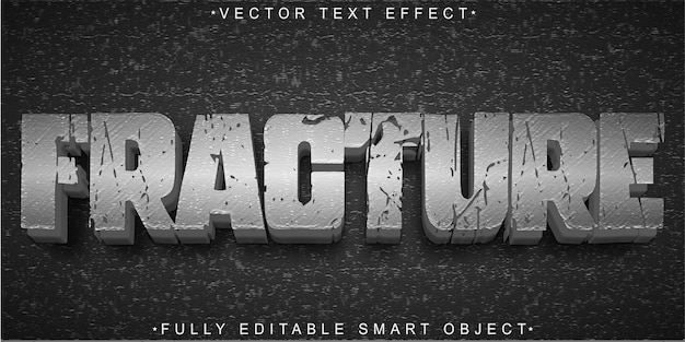 fracture vector fully editable smart object text effect