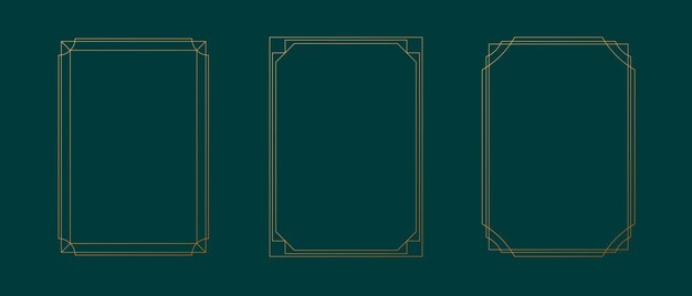frame art deco minimalism geometric line frame rectangle vintage