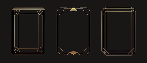 frame art deco minimalism geometric line frame rectangle vintage