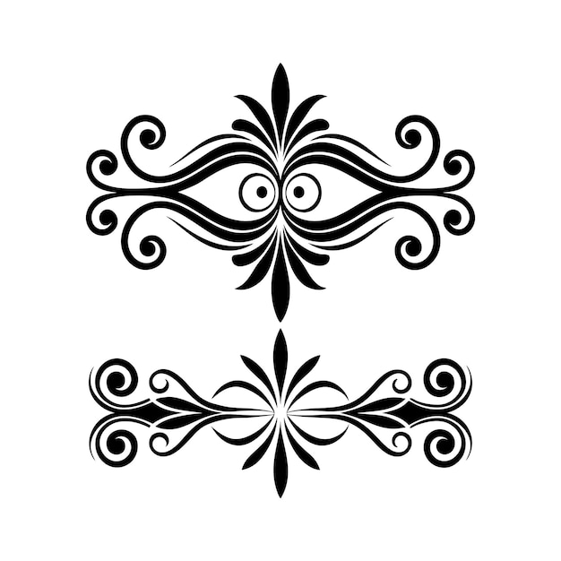 frame decoration hand drawn vector silhouette