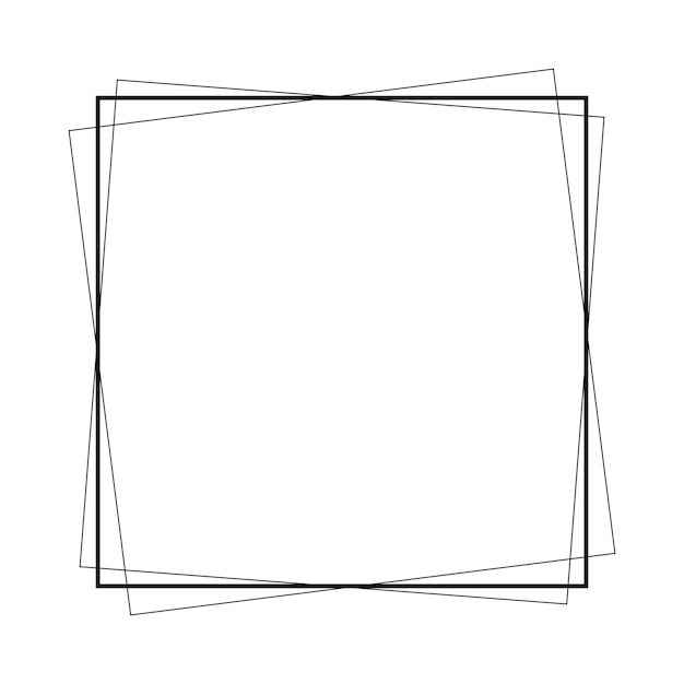 frame square icon element abstract outline border grunge shape icon decorative doodle for design in vector illustration