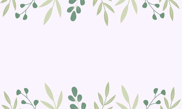 frame with flowers and green leaves