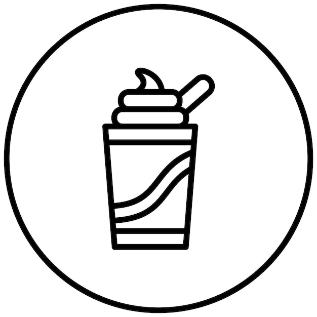Frappuccino vector icon illustration of Coffee Shop iconset