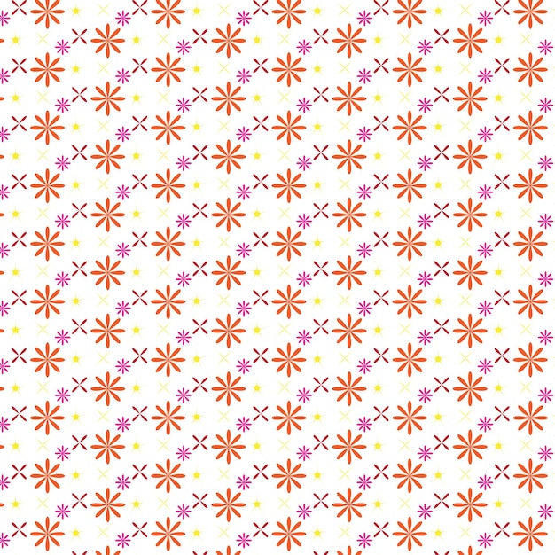 Free floral vector pattern with white background