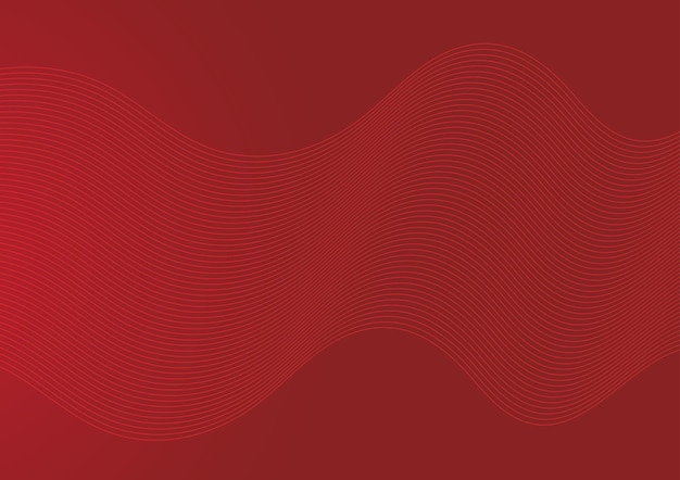 Free red vector abstract background and wave line