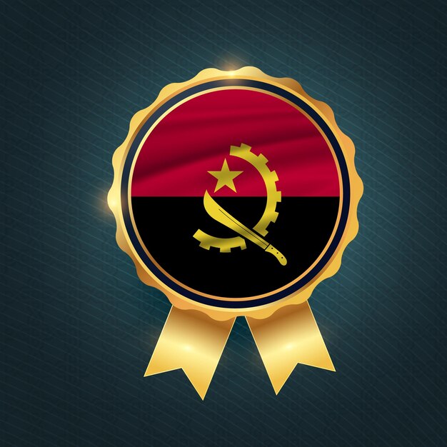 free vector angola flag badge