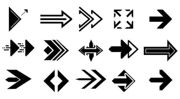 Free vector arrows icons set illustration