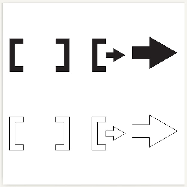 Free vector black arrow points to the left and the left arrow points to the right