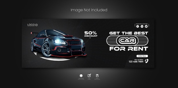Free Vector black Friday car and automotive super sale Facebook cover template