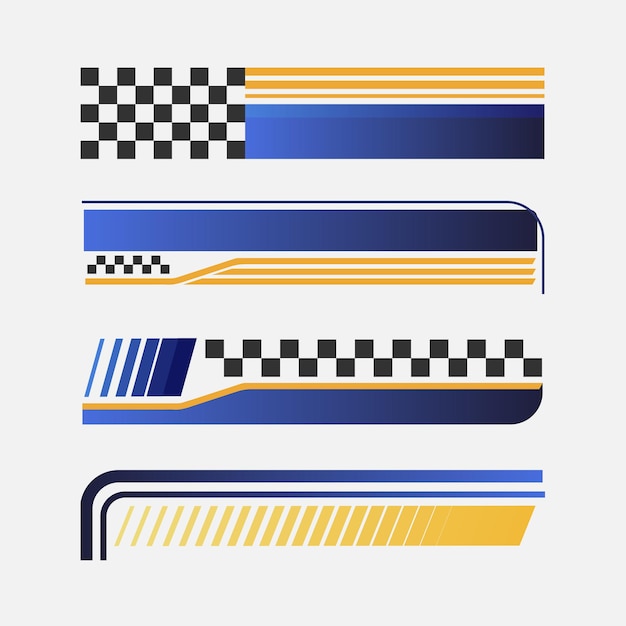 Free Vector Car wrap decal designs Abstract and sport background for racing livery or daily use