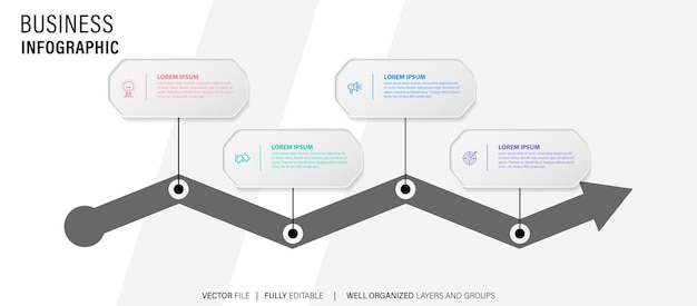 Free vector colorful infographic banners set