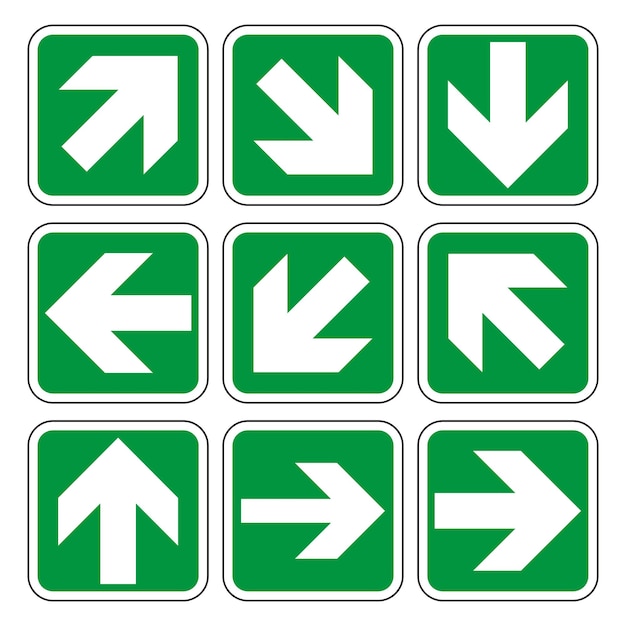 Free vector directional arrow sign or icons set design