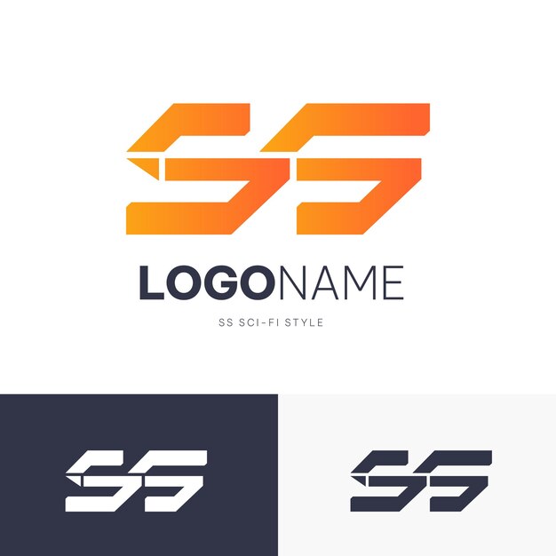 Free vector elegant ss logo design