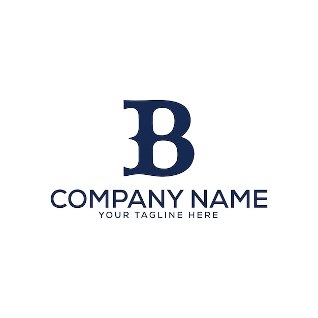 Free vector flat letter mark b logo template