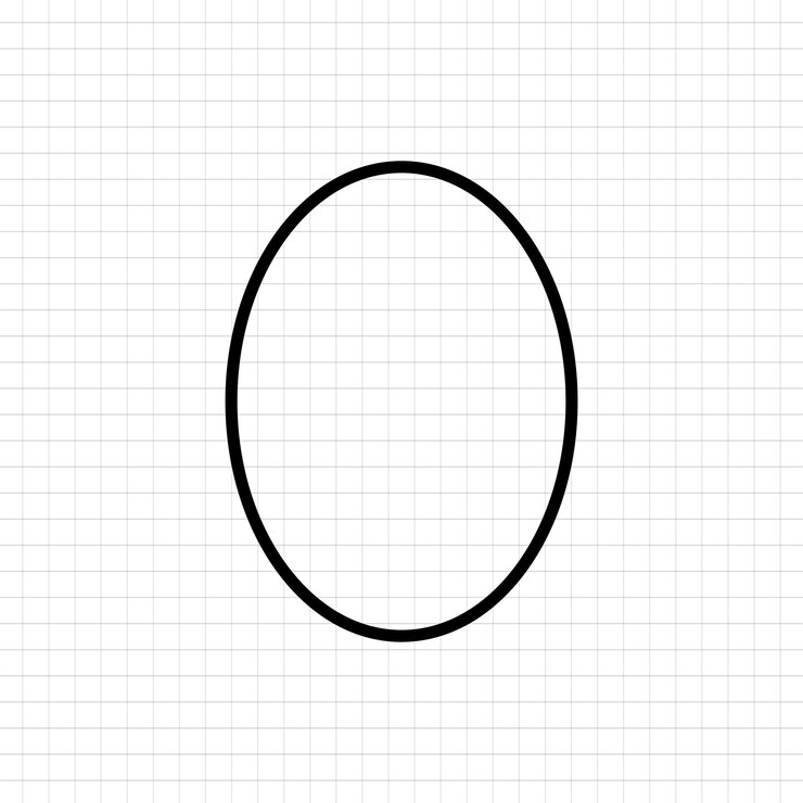Vektör free vector geometrical ellipse shape on a white background vector