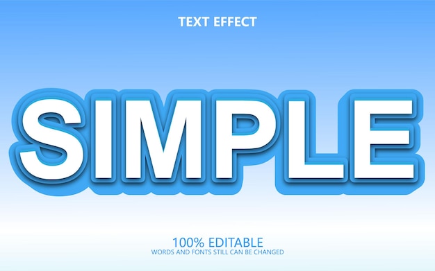 Free vector SIMPLE editable light effect text