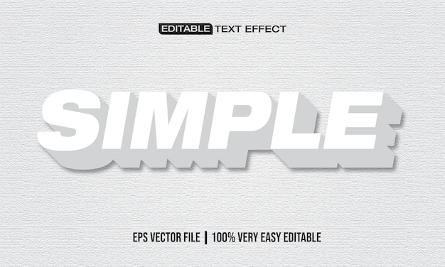 Free vector simple white text effect